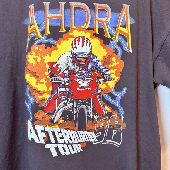 AHDRA Afterburner Tour 1998 Rare Shirt Size XL Black Racing Vintage Cycle - Picture 5 of 13